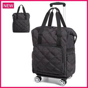 35L Rolling Duffle Carry-On Bag with Wheels, Waterproof Compartments, Airline